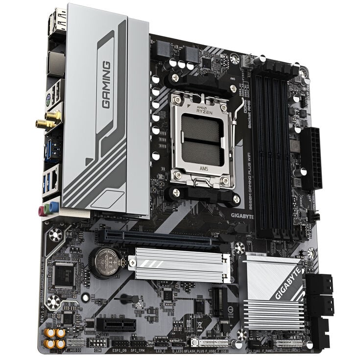 GIGABYTE B650M Gaming Plus WiFi Mainboard, Sockel AM5, AMD B650, Micro-ATX, DDR5 image number 1