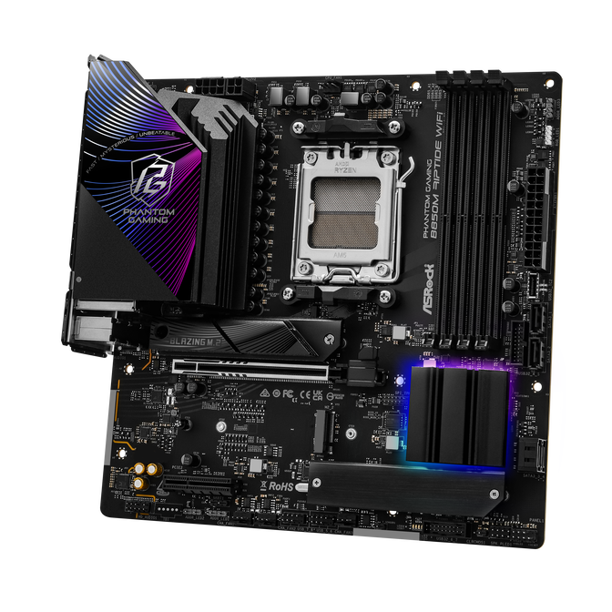 ASROCK B850M Riptide Wifi Mainboard, Sockel AM5, AMD B850, Micro-ATX, DDR5 image number 2