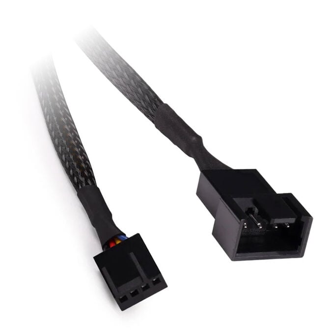 Alphacool L&uuml;fterkabel 4-Pin auf 4-Pin Verl&auml;ngerung 15cm - schwarz image number 1