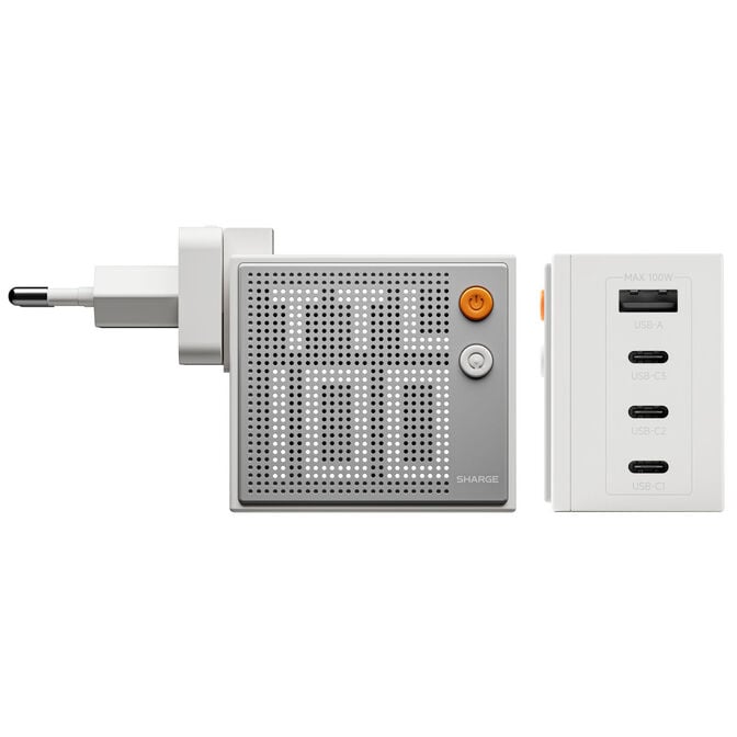 SHARGE Pixel 100W USB-C & USB-A Charger - White image number 2