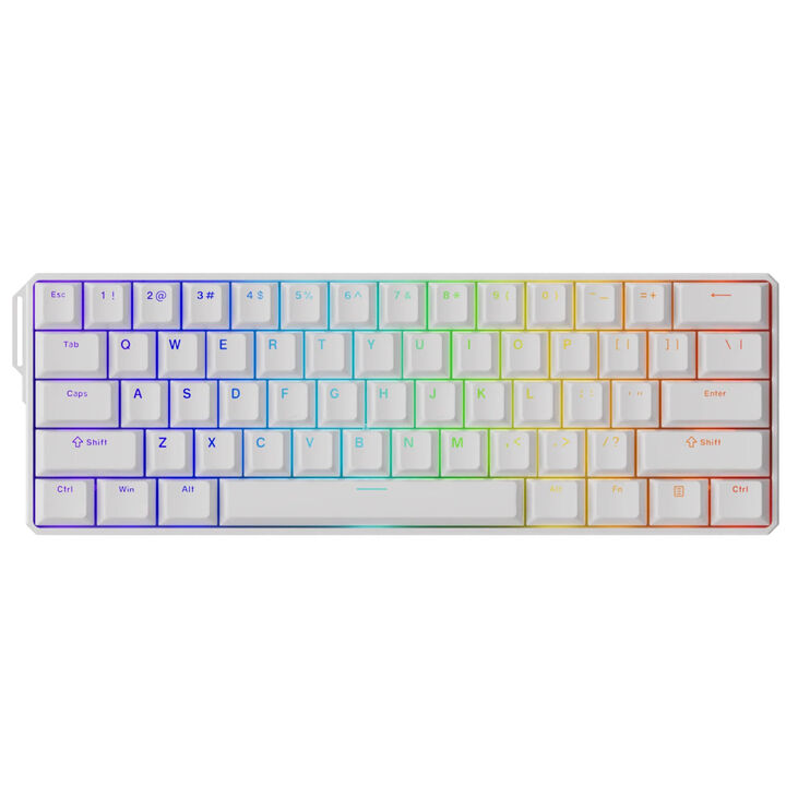 AKKO MonsGeek FUN60 Ultra Wireless Gaming-Tastatur, RGB, Glare Magnetic Switch – weiß, TMR, ANSI (US) image number 1