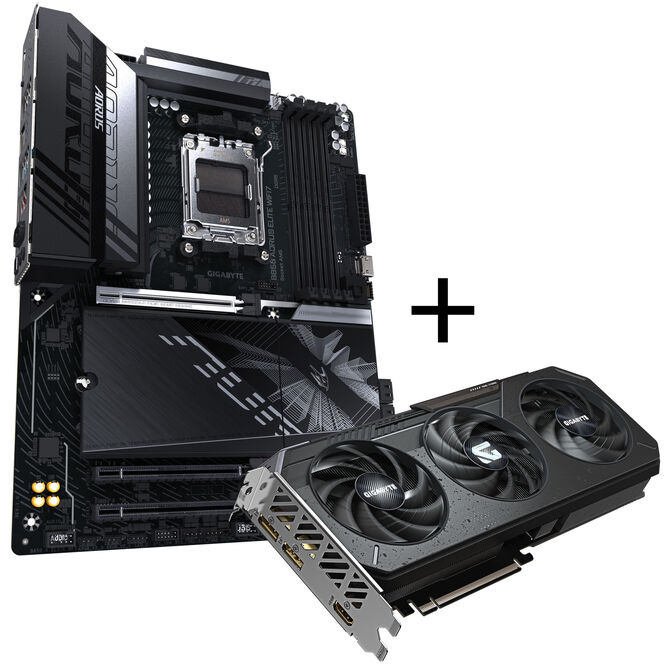 GIGABYTE Radeon RX 9060 XT Gaming OC 16G Graphics Card + GIGABYTE B850 Aorus Elite WiFi 7 Motherboard image number 0
