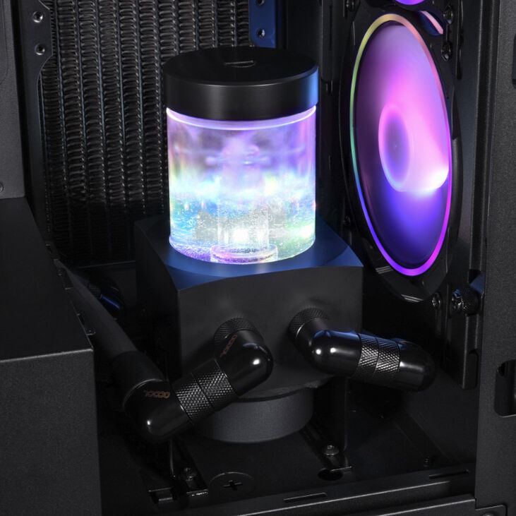 Alphacool Core 100 Aurora ARGB Reservoir, Acrylic - black image number 7