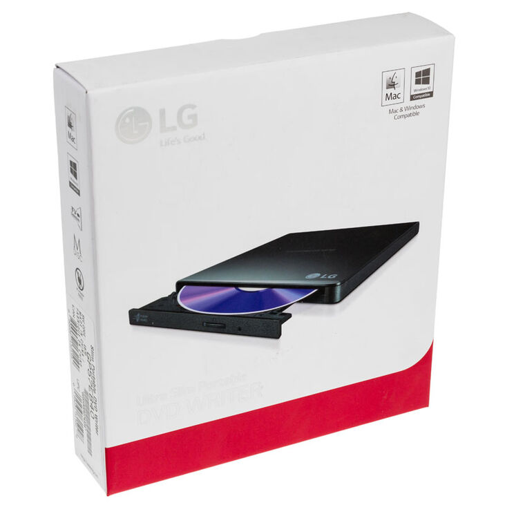 LG GP57EB40 externes slimline DVD-RW Laufwerk, schwarz, USB 2.0 image number 4