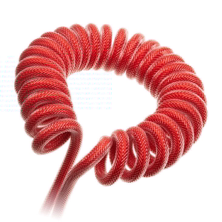 Ducky Premicord Apple Red Spiral Cable, USB Type C to Type A - 1.8m image number 4