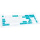 Ducky Keycap Set, PBT, ISO (DE) - weiß/blau