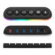 Streamplify HUB DECK 5, 4x USB 3.0, 1x USB 2.0, RGB, 12V, EU-Netzkabel - schwarz image number null
