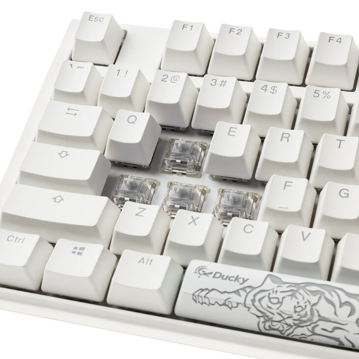 Ducky One 3 Classic Pure White Gaming Tastatur, RGB LED - MX-Speed-Silver (US) image number 4