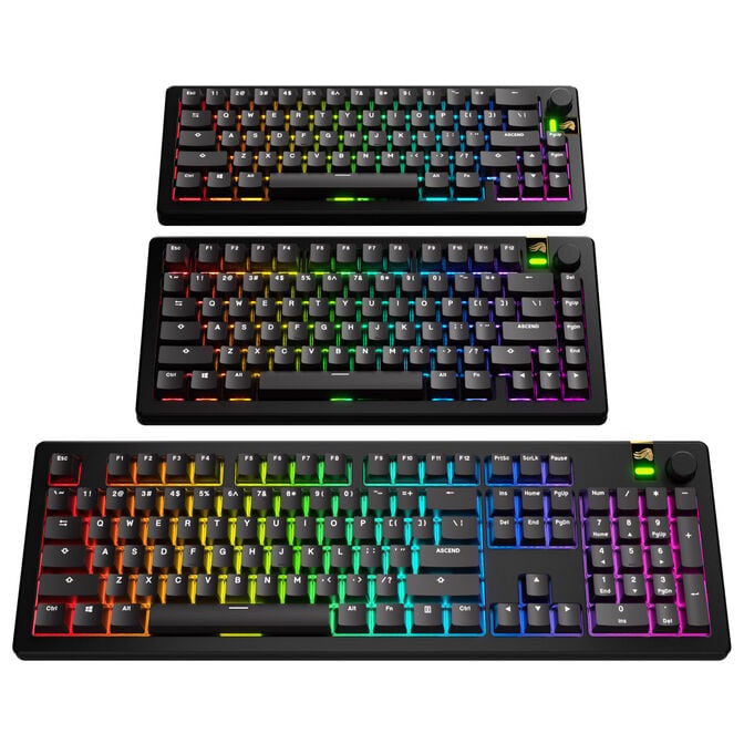 Glorious GPBT Basics Keycaps, ANSI Layout (US), PBT, Doubleshot - Classic Black image number 6