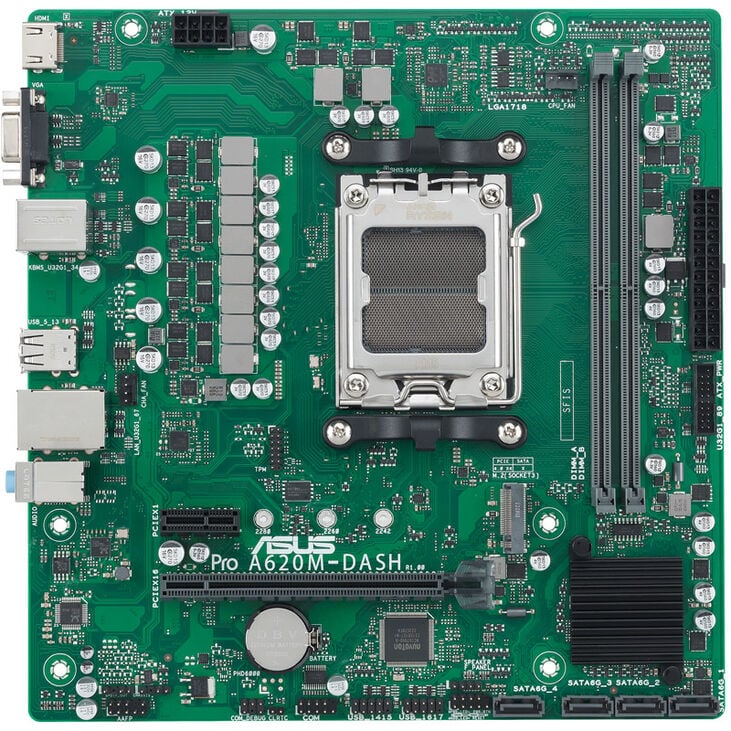 ASUS Pro A620M-DASH-CSM, AMD A620 Mainboard, Sockel Socket AM5, DDR5 image number 2