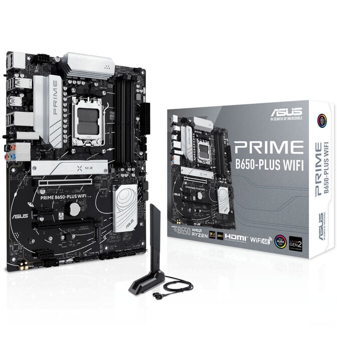ASUS Prime B650-Plus WiFi motherboard, Socket AM5, AMD B650, ATX, DDR5 image number 0