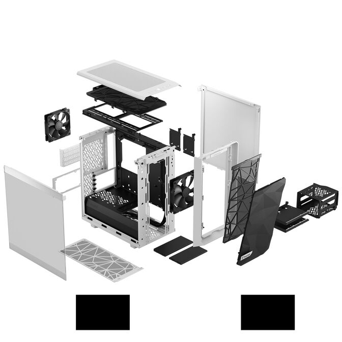 Fractal Design Meshify 2 Mini Micro-ATX Case, Tempered Glass - White image number 9