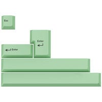 GMK Additional Kit, ABS-Keycaps, Double-Shot, Erweiterungsset für ISO & ANSI - pastell grün