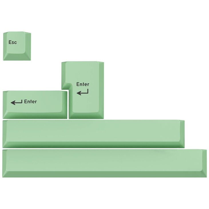 GMK Additional Kit, ABS-Keycaps, Double-Shot, Erweiterungsset für ISO & ANSI - pastell grün image number 0