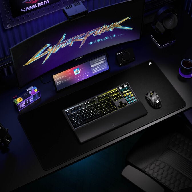 CORSAIR Galleon 100 SD Gaming-Tastatur, Full-Size, integriertes Stream Deck, Hot-Swap, DE - schwarz image number 24