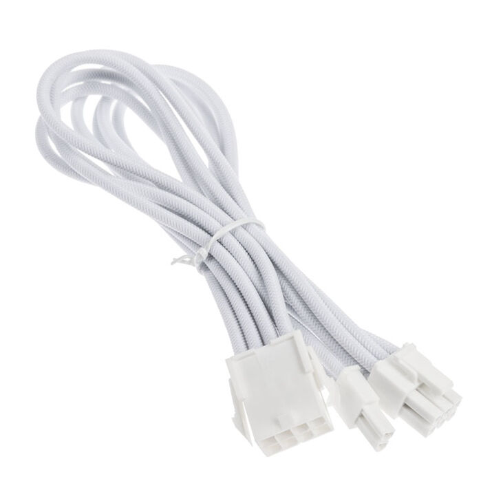 SilverStone 8-Pin-PCIe auf 6+2-Pin-PCIe Verlängerung, 250mm - Weiß image number 1