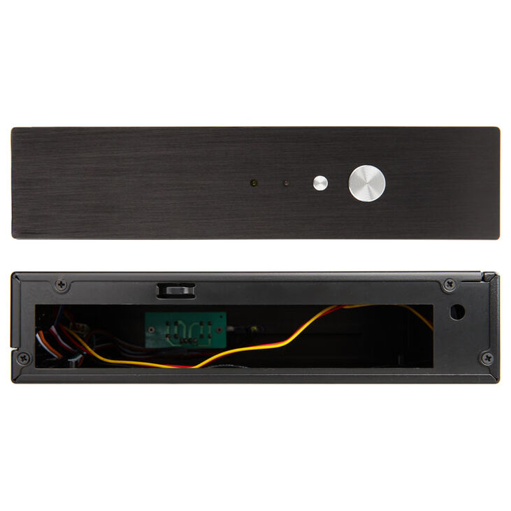 Akasa Cypher Thin-Mini-ITX Gehäuse inkl. 120W Netzteil, OEM - schwarz image number 1