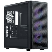 Cooler Master Elite 502 PC Case, Mid Tower, ATX, ARGB, Tempered Glass - Black