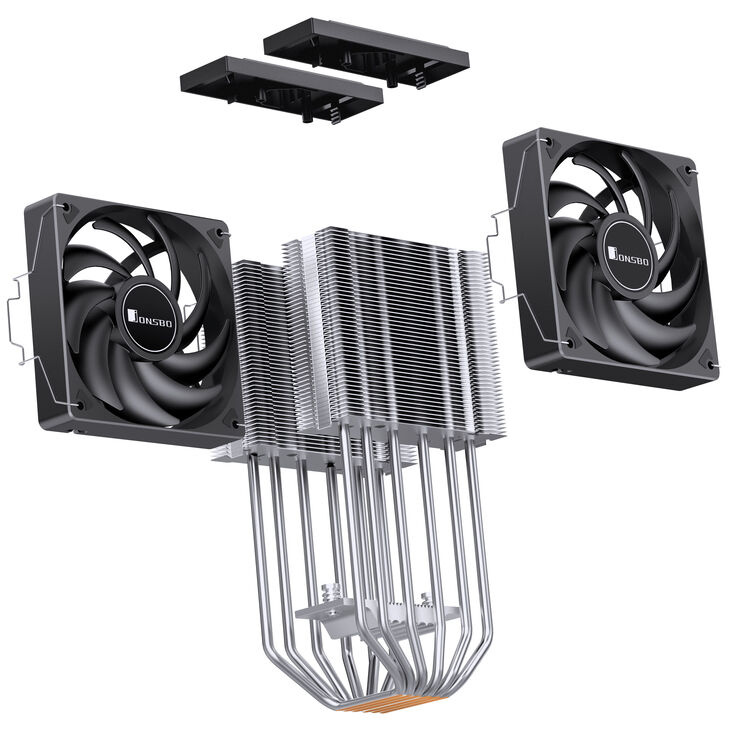 Jonsbo CR-3000E CPU-Kühler, Dual-Tower, 260W TDP - schwarz, 120mm image number 9