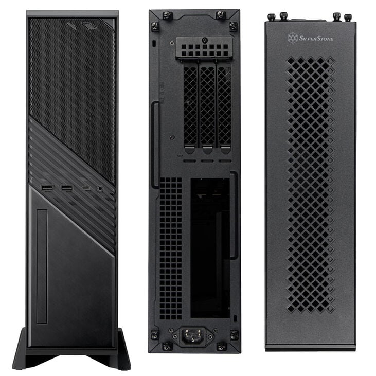 SilverStone SST-ML12B Milo Slim HTPC Micro-ATX Gehäuse - schwarz image number 2