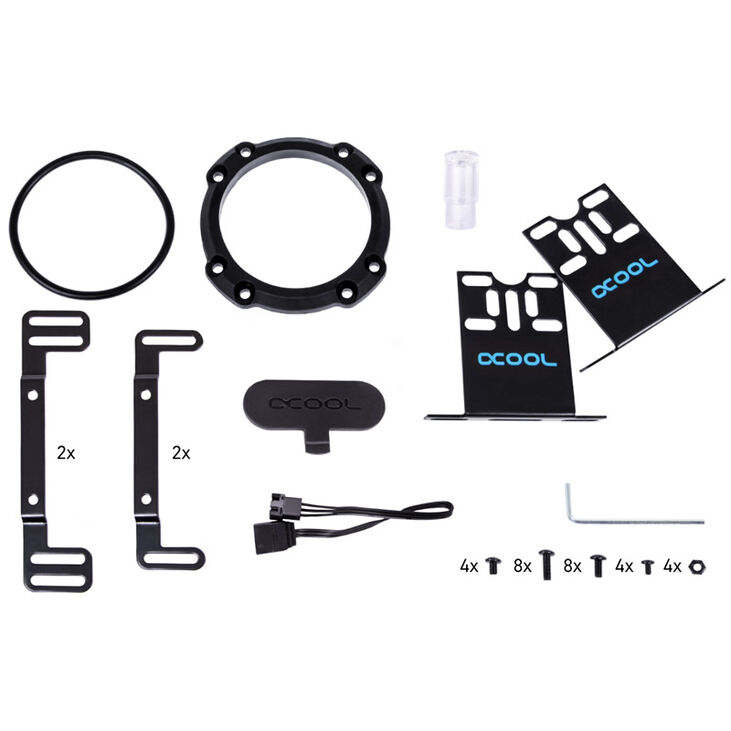 Alphacool Core 100 Aurora ARGB Reservoir, Acrylic - black image number 8