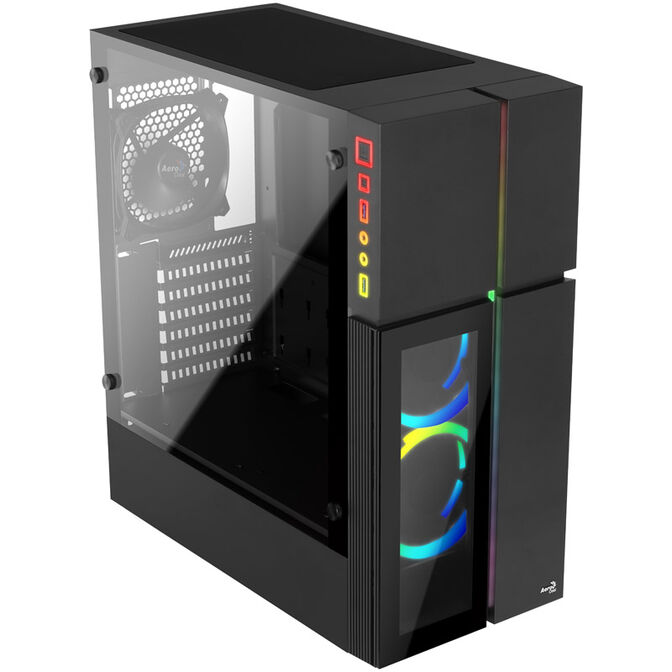 Aerocool Playa Midi-Tower, Tempered Glass - schwarz image number 1