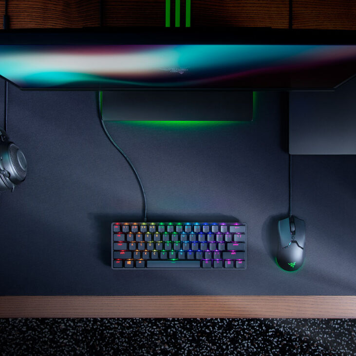 Razer Huntsman Mini Black Gaming Keyboard, Clicky Purple optical - black image number 6