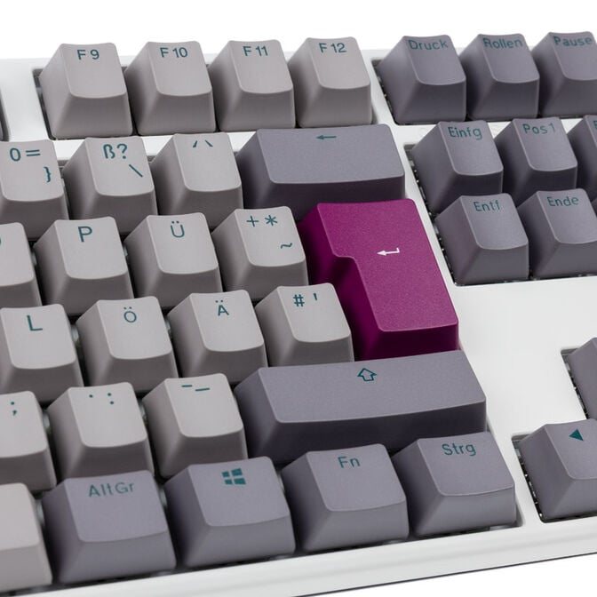 Ducky One 3 Mist Grey Gaming Keyboard, RGB LED - MX-Ergo-Clear image number 5