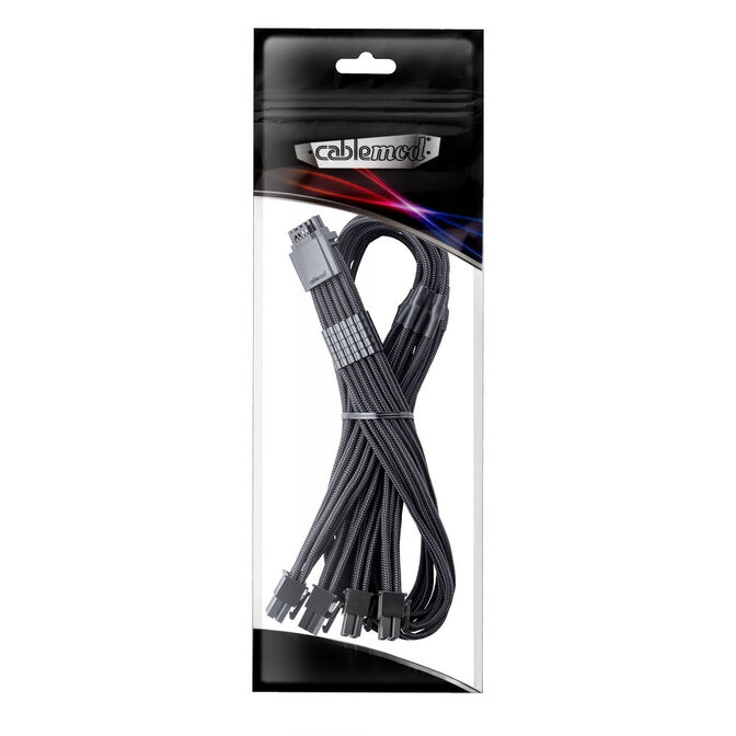 CableMod C-Series Pro ModMesh 12V-2x6-Kabel, Sleeved, 16-Pin zu 4x 8-Pin, f&uuml;r Corsair Type 4 und 3 PSUs - schwarz, 60cm image number 2