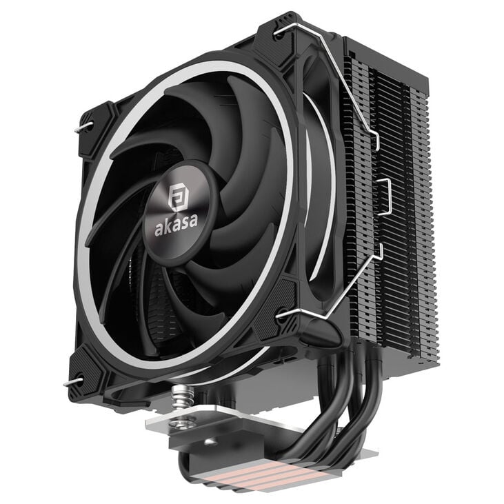 Akasa SOHO H4 Plus CPU-Kühler & AR12 Reverse-Lüfter, RGB - schwarz image number 6