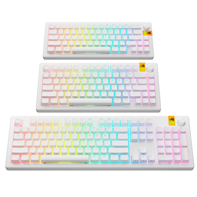 Glorious GPBT Backlit Keycaps, ANSI Layout (US), PBT, Dye-Sub - Wei&szlig; image number 6