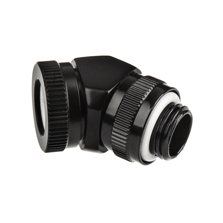 PHANTEKS Glacier Rotary Anschluss 45 Grad G1/4 Zoll AG auf 12mm AD Hardtube - drehbar, schwarz image number 1