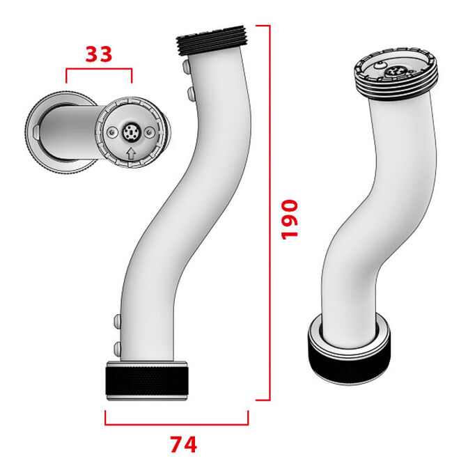 Virpil Controls Flightstick Extension - 200 mm image number 1