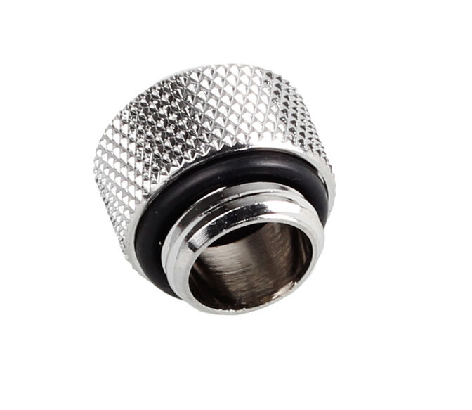 Bitspower Multi-Link Adapter Anschluss gerade G1/4 Zoll AG auf 12mm AD Hardtube - silber gl&auml;nzend image number 2