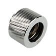 Alphacool HT connection straight G1/4 inch female thread to 16mm outer diameter hard tube - knurled, shiny silver image number null