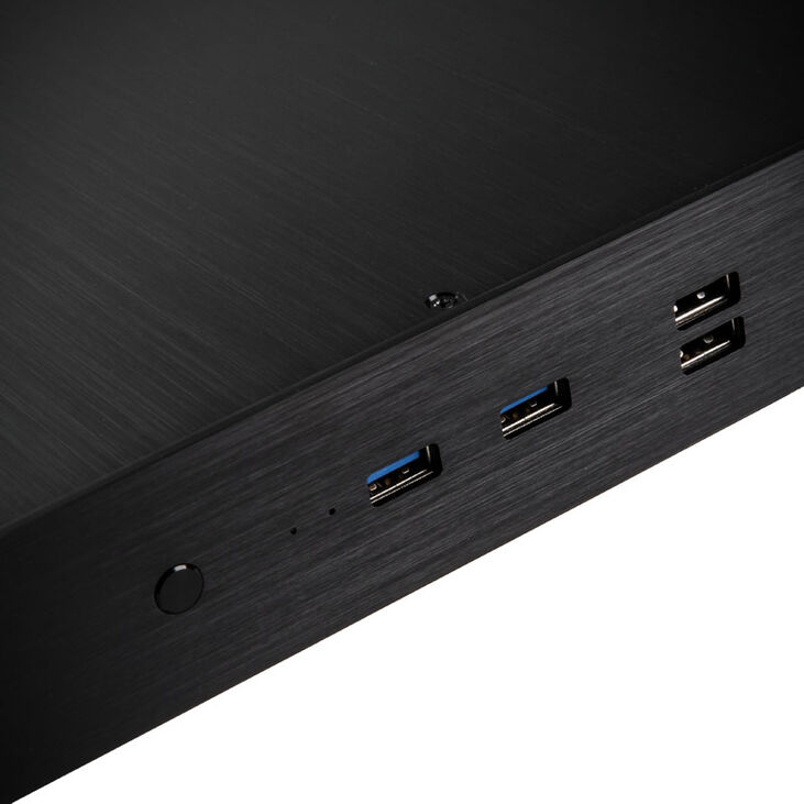 Akasa Galileo TU3 Thin-Mini-ITX 1U case, OEM - black image number 5