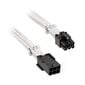 BitFenix Alchemy 6-Pin PCIe Extension Cable, 45 cm, sleeved - white