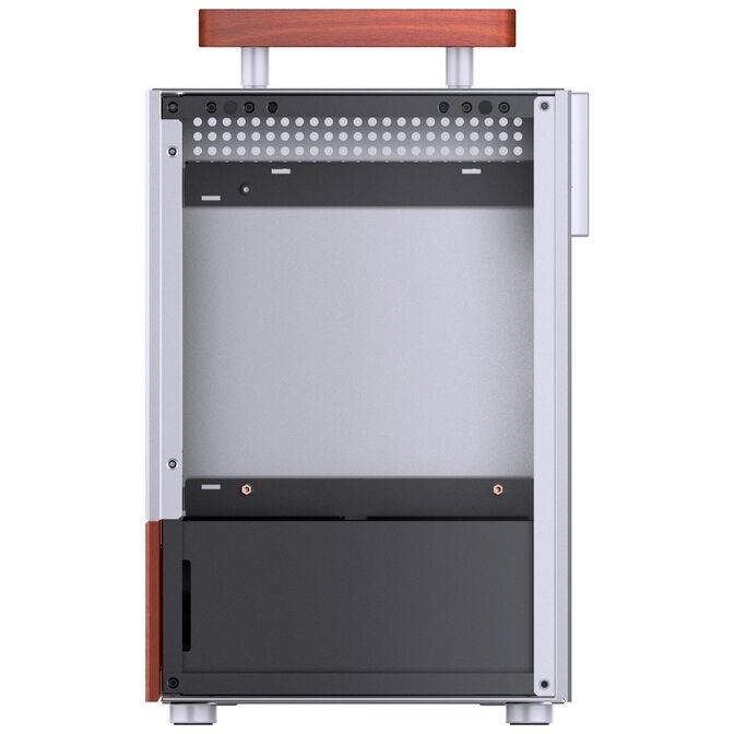 Jonsbo T6 PC Case, Mini-Tower, Mini-ITX, Tempered Glass, Wood &ndash; Silver image number 10