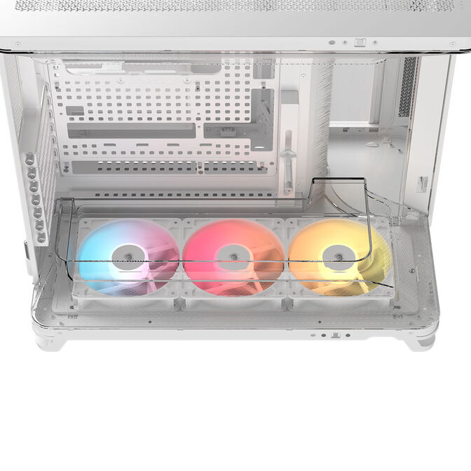 Corsair AIR 5400 RS-R ARGB PC Case, Mid Tower, Tempered Glass, RGB - includes 3x 120mm Fans, white image number 11