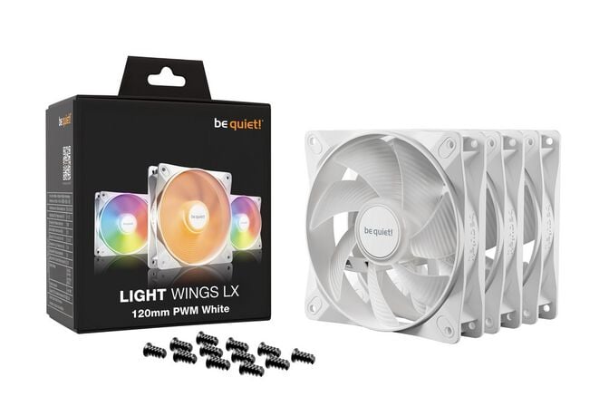 be quiet! Light Wings LX ARGB PWM L&uuml;fter, Triple Pack - 120mm, wei&szlig; image number 4