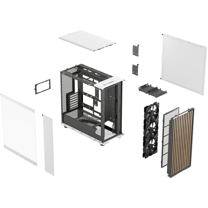 Fractal Design North XL RC Chalk TG Clear PC-Geh&auml;use, Midi-Tower, ATX, Tempered Glass - wei&szlig; image number 11