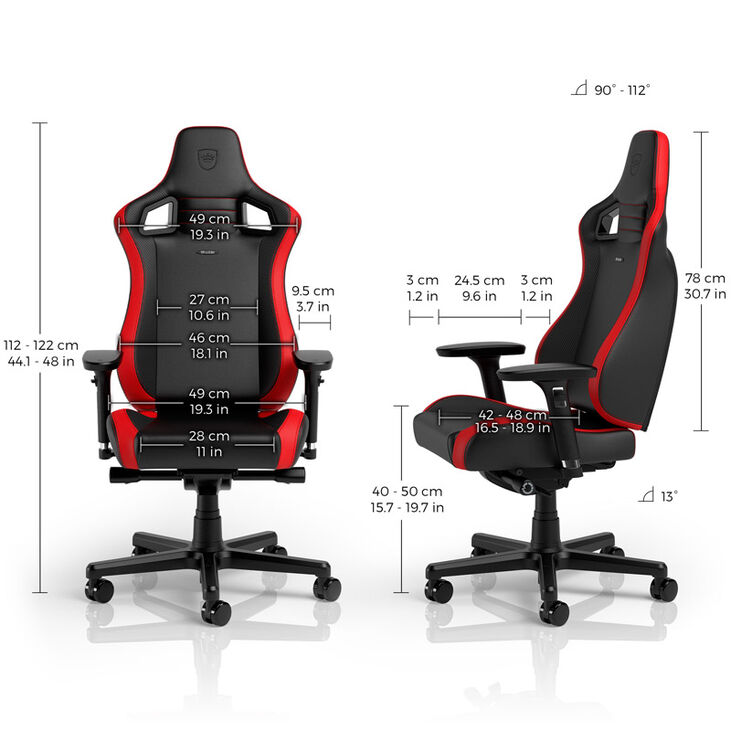 noblechairs EPIC Compact Gaming Chair  - Black/Carbon/Red image number 1