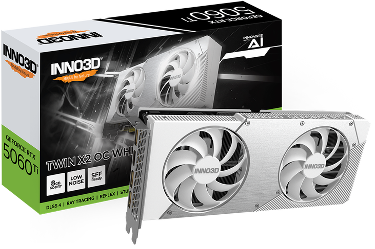 INNO3D GEFORCE RTX 5060 Ti Twin X2 OC White, 8192 MB GDDR7 image number 0