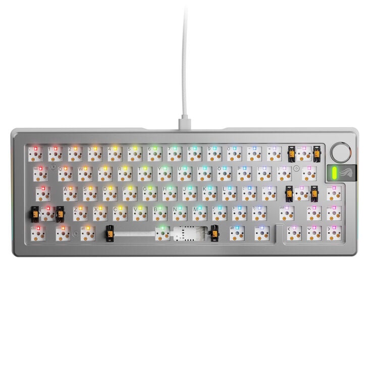 Glorious GMMK 3 Pro 65 % Custom Gaming-Tastatur - Barebone, ANSI-Layout, silber image number 1