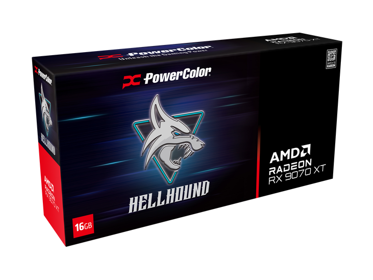 PowerColor Hellhound Radeon RX 9070 XT OC Graphics Card, 16384 MB GDDR6 image number 1
