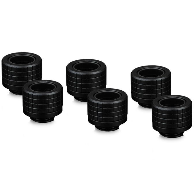 Thermal Grizzly DeltaMate Fitting, Messing, G1/4&rdquo;-Gewinde - schwarz, HT14, 6er-Pack image number 0