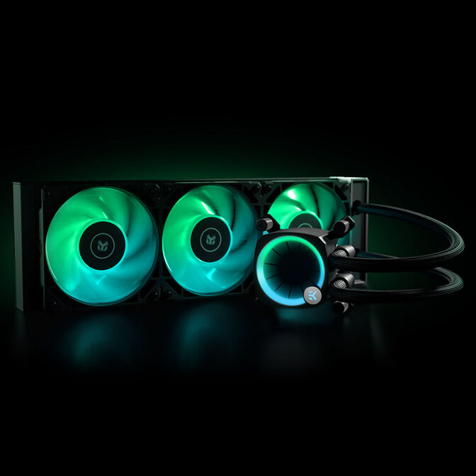 EK Water Blocks EK-Nucleus AIO CR360 Lux D-RGB AiO Wasserk&uuml;hlung - 360mm, schwarz image number 1