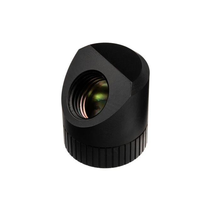 EK Water Blocks EK-Torque Adapter 45 Degree G1/4 inch Male to G1/4 inch Female - Rotatable, Black image number 2