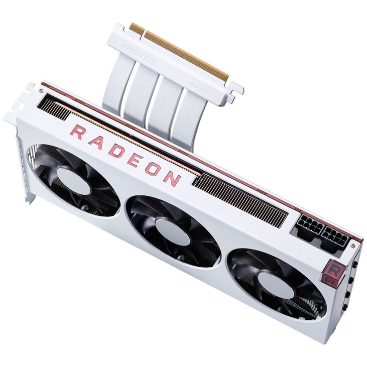 PHANTEKS PCI-E 4.0 x16 riser ribbon cable, 90 degrees, 22 cm - white image number 2