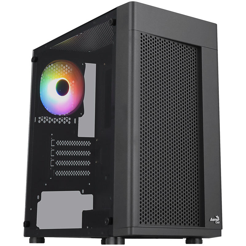 PC Case Aerocool Hexform-G-BK-v2 Midi-Tower, Tempered Glass - schwarz